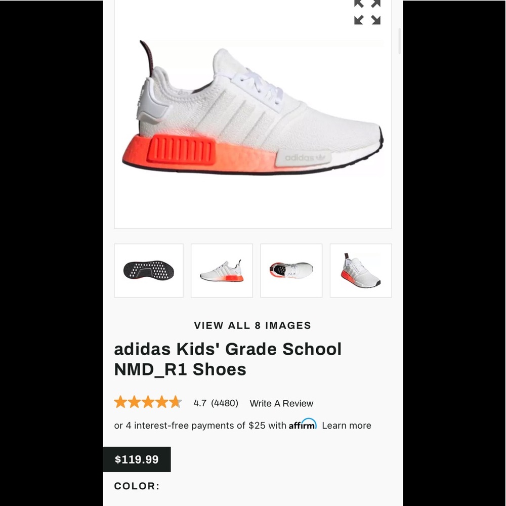 Adidas NMD_R1 Cloud White Solar Red Unisex Shoes